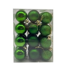 24PCS 1.2" Mini Christmas Ball Ornaments Shatterproof Tree Green