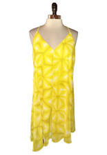 NEW CALVIN KLEIN Size 14 Shift Dress Green Yellow White Sleeveless