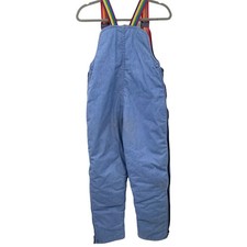 VTG RefrigiWear Insulated Bib Overalls S Blue Freezer Cold Storage Workwear USA
