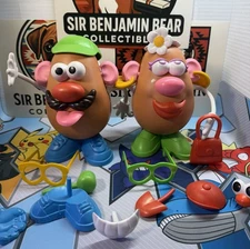 Vintage Hasbro Mr & Mrs Potato Head 1983 Hasbro Preschool With Accessories