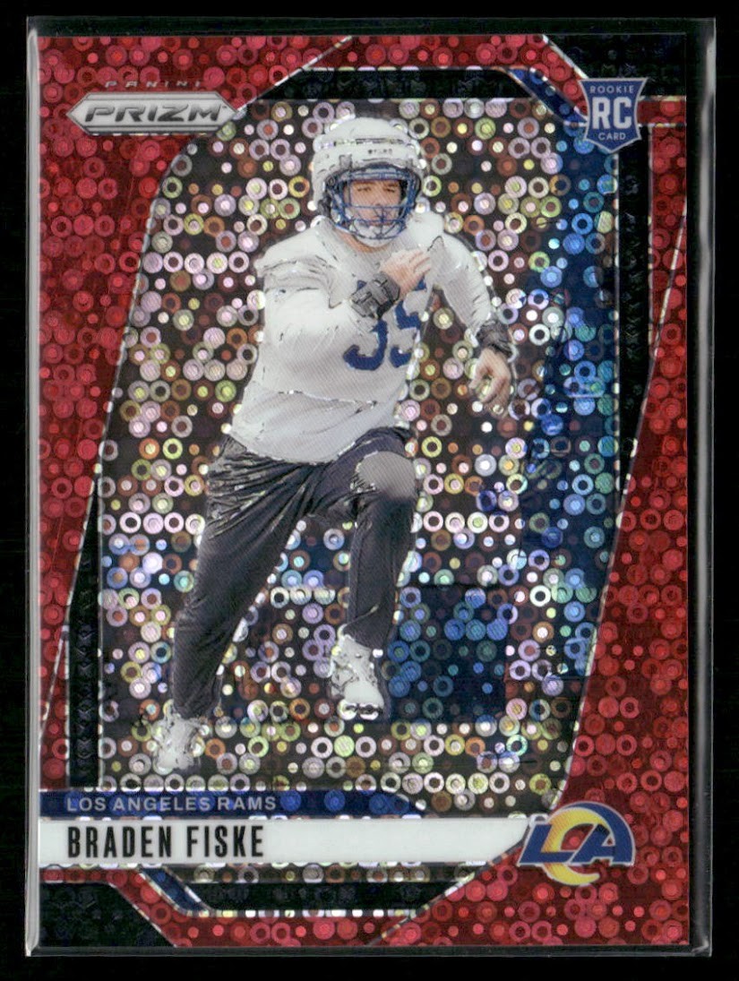 2024 Panini Prizm | Braden Fiske Rookie RC /75 Red Disco Prizm No Huddle #310