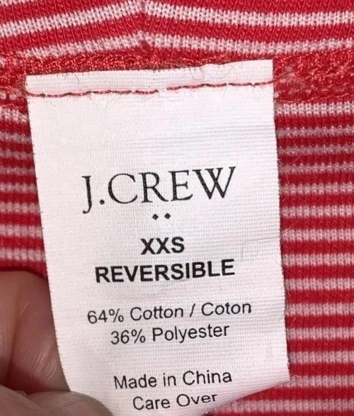 J экипажа двусторонний нарядный толстовка блузка XXS красный коралл сложить над воротник Топ - Изображение 3 из 4