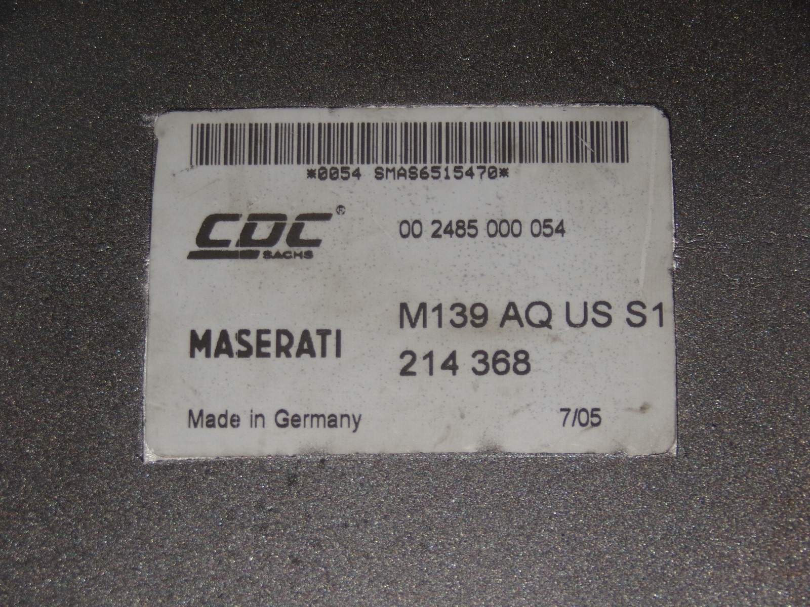 2003-2012 MASERATI QUATTROPORTE M139 CDC SUSPENSION CONTROL MODULE 214368