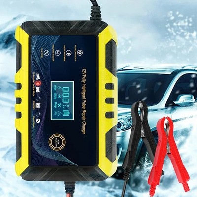 12V 6A Smart Car Battery Charger Fully Automatic Pulse Repair Maintainer 110V-26