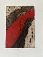 EILEEN MARTIN "Red Diagonal 2? Limited Ed ETCHING 1/10 St Martin's School