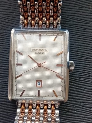 Romanson Modish Sapphire Crystal Swiss Movt.  Men Watch