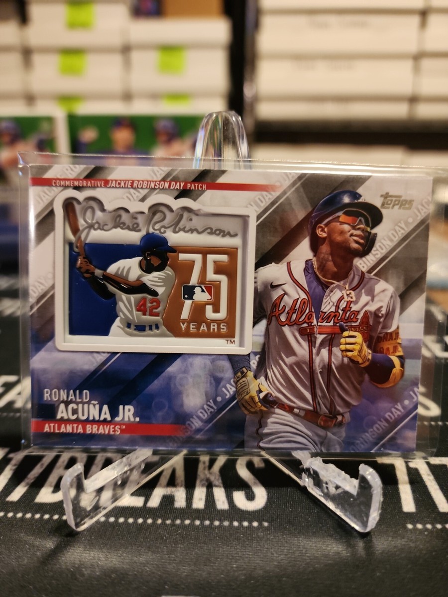 2022 Topps Update Ronald Acuna Jr Jackie Robinson Day Patch SEP 