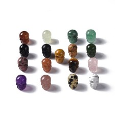 5Pcs Natural Gemstone Beads Skull Beads For Jewelry Making Supplies 13x10x11.5mm