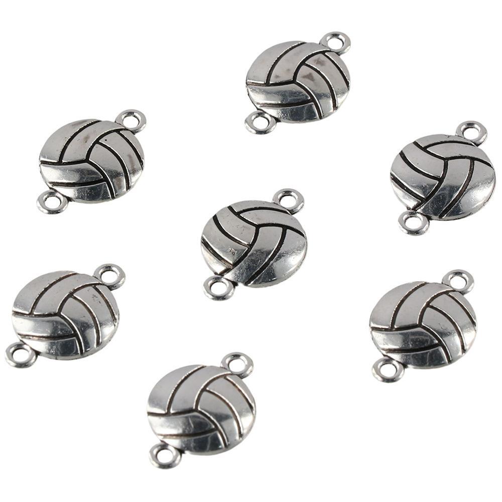 100pcs Alloy Volleyball Charms Links Craft Supplies Earring Jewelry