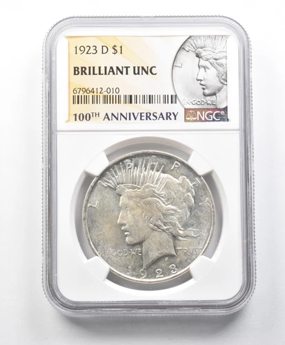BU 1923-D Peace Silver Dollar NGC *1627