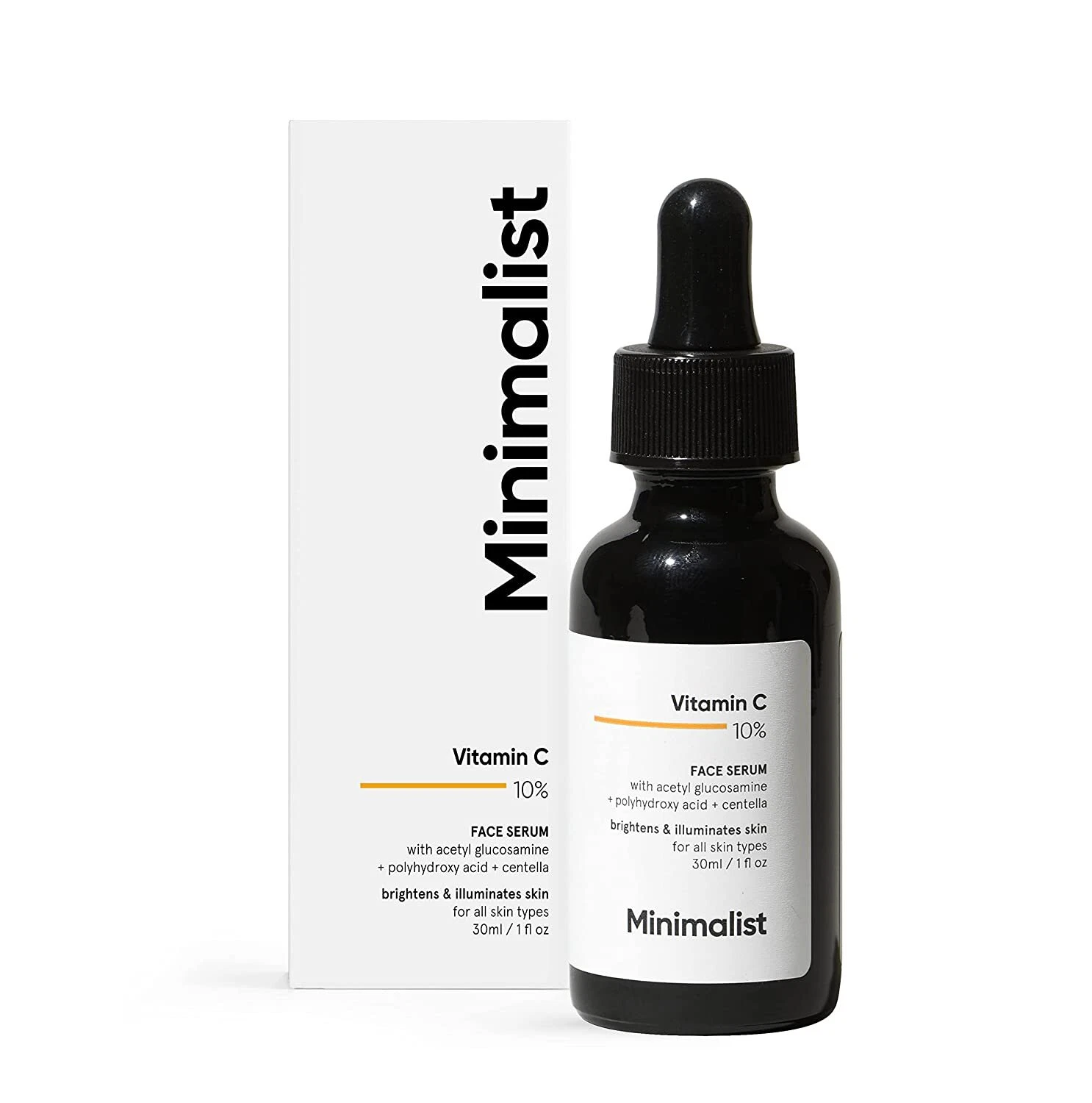 Minimalist 10% Vitamin C Face Serum for Glowing Skin, 30 ml for Women & Men