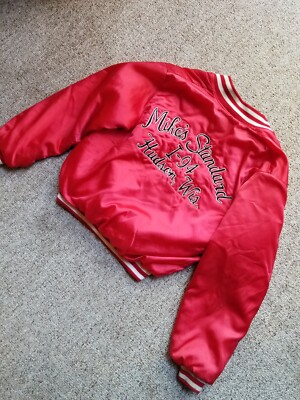VTG 80 Birdie USA Standard Service Station Jacket Satin Auto personalized John M