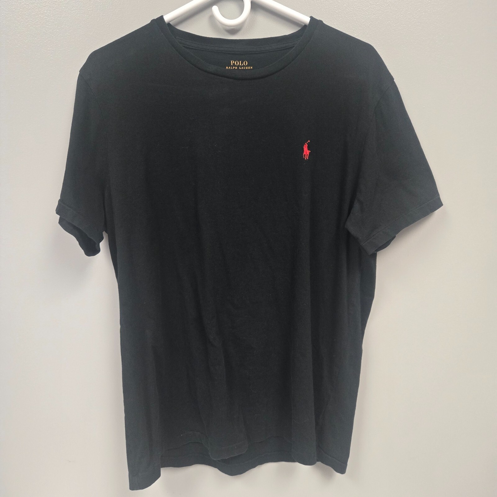 Polo Ralph Lauren t shirt uomo taglia grande nera pony casual manica corta
