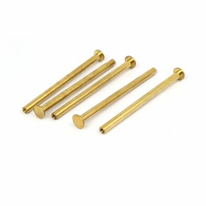 5pcs binding nut screw plated barrel brass metal album