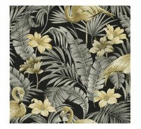 Graham & Brown Tapete Vlies Sandrine Tropics 106740 Dschungel Schwarz GrüN Gold