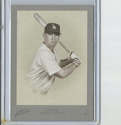 2005 Studio J.D. DREW Portraits White B/W Throwback Threads #71   10/15