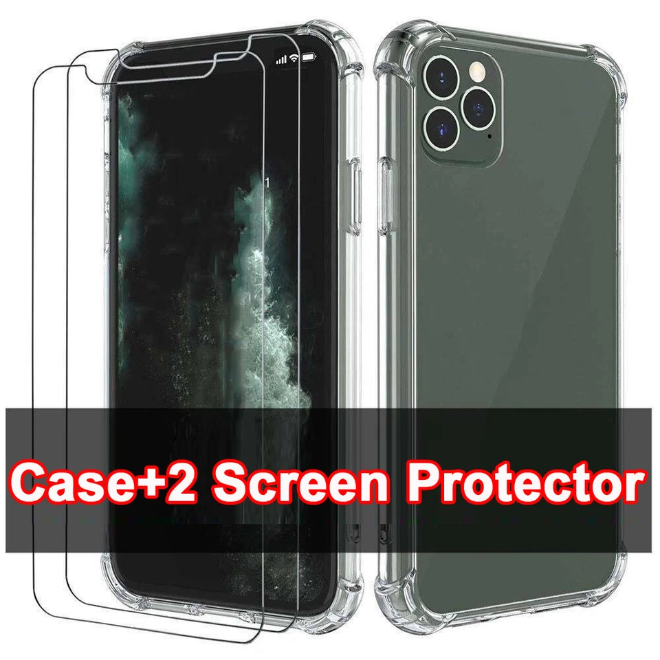 For iPhone 17 16 15 14 13 12 PRO MAX X Shockproof Case Cover + Screen Protector - Image 2 of 4
