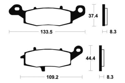 Für Suzuki GSX 600 F - Satz Bremsbeläge Vorne Links - MRR204 - 382043