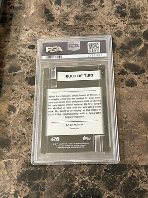 2021 Topps Chrome Star Wars Galaxy 25 Rule of Two Refractor PSA 10