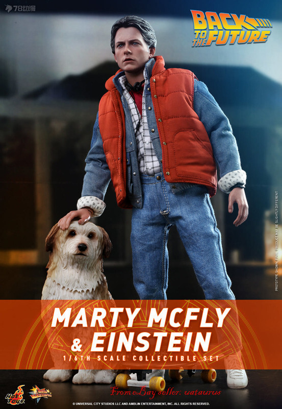 Perfect HotToys 1/6 Mms573 Marty Mcfly And Einstein Back To The