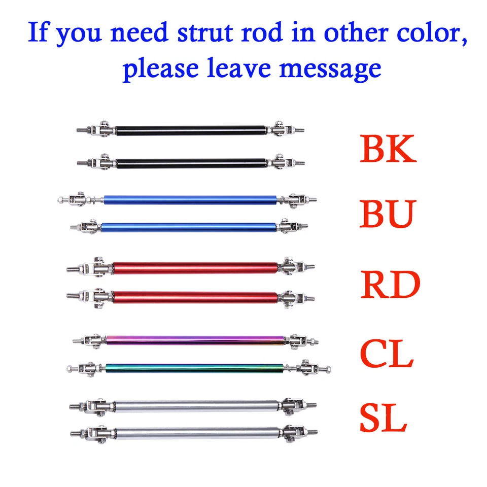 For Mazda Protege 323 Mazda3 Gloss Front Bumper Lip Splitter Spoiler Strut Rods - Image 3 of 4