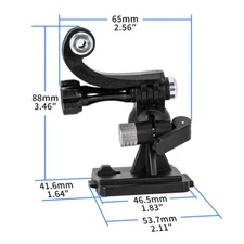 FEICHAO 360° Adjustable Helmet Adapter Stand Mount w17mm Ball Head for Gopro DJI
