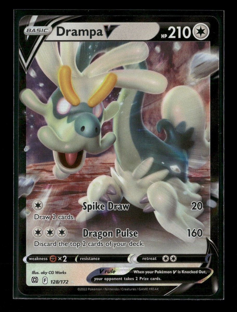 Drampa V 128/172 Brilliant Stars Holo Pokemon Card NM