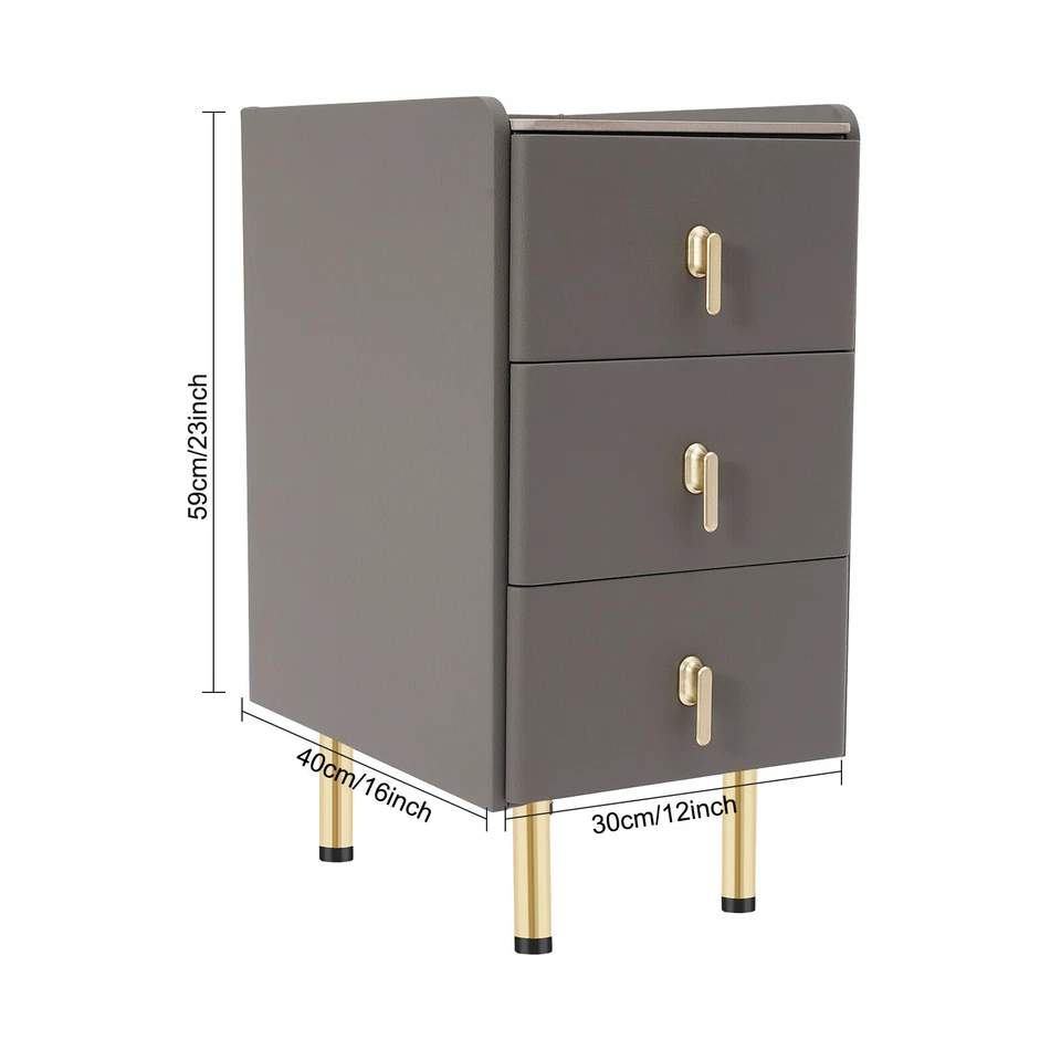 Bedside Cabinet with Drawers, Narrow Nightstand, Small Nightstand with Drawers - Image 2 of 4