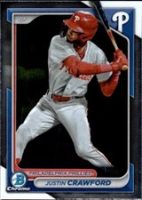 2024 Bowman - Chrome Prospects #BCP-17 Justin Crawford (RC)