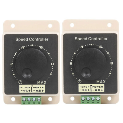 2PCS Motor Speed Controller Regulator Adjustable Switch 12V 24V 48V 60V 20A DC
