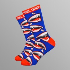 Pixel Drop Unisex Adult Design Fashion Novelty Colorful Socks Pack 37