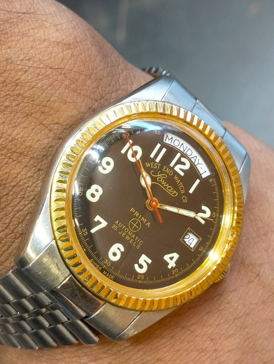 WEST END WATCH CO. 25 JEWELS AUTOMATIC K-5634 SWISS MEN'S FULL