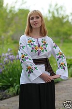 Ukrainian embroidered traditional shirt for ladies, blouse, vyshyvanka, sorochka