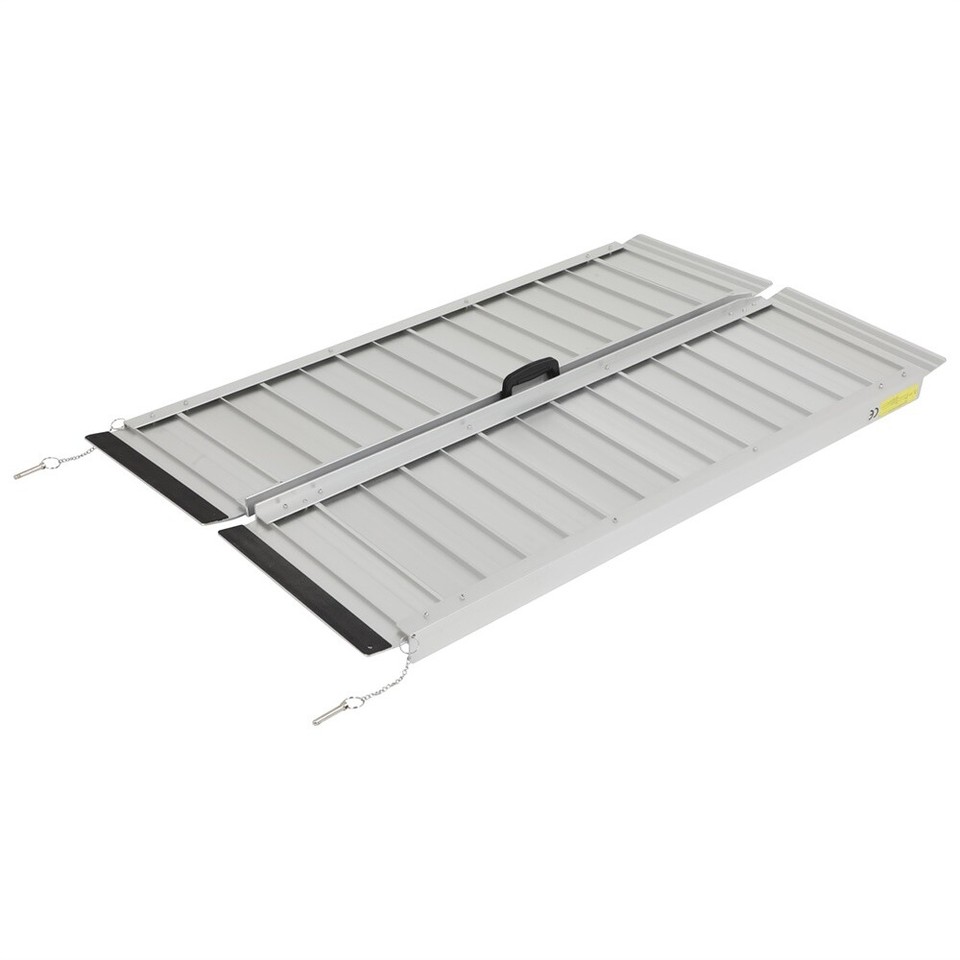 4 Ft Aluminum Folding Portable Wheelchair Ramp Mobility Handicap