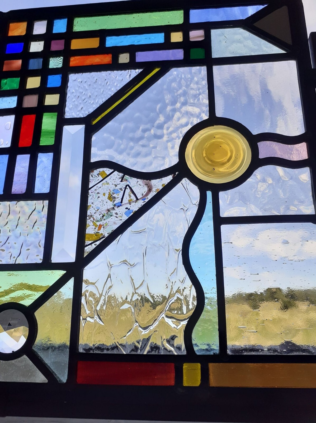 stained glass modern art eBay