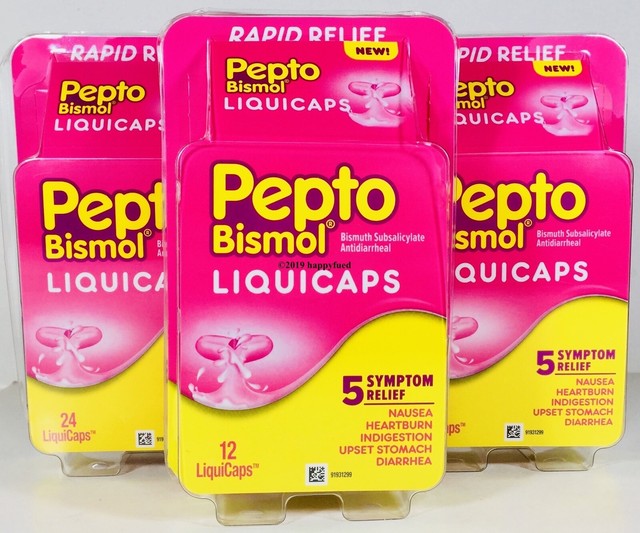 Pepto Bismol 5 Symptom Relief 12 LiquiCaps for sale online eBay