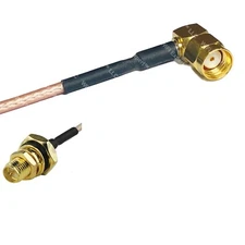 RG316 RP-SMA MALE ANGLE to RP-SMA Female O-Ring RF Cable Rapid-SHIP LOT