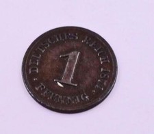 M&uuml;nze Coin 1 Pfennig 1874 G Kaiserreich sehr sch&ouml;n Kupfer J&auml;ger 1 *