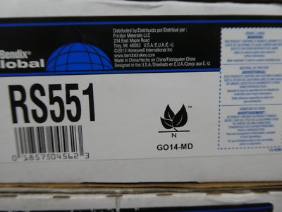 BRAND NEW BENDIX GLOBAL REAR BRAKE SHOES RS551 / 551 FITS VEHICLES ON CHART