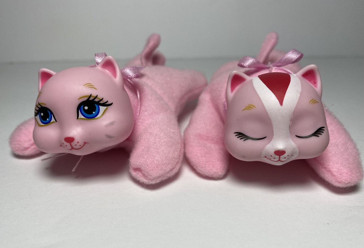 KITTEN SURPRISE Cat Pink Sleeping Kitten Plush Plastic Replacement Lot Of