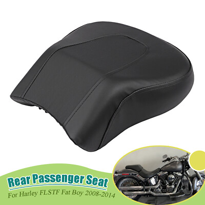 Motor Rear Passenger Seat Cushions Pillion Black For Harley Fat