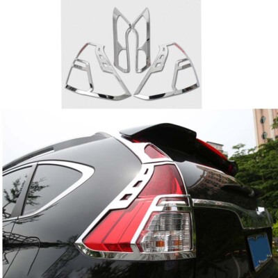 4pc ABS Bright Chrome Cover Trim For Honda CRV CR-V 2015-16 Rear Tail Light Lamp