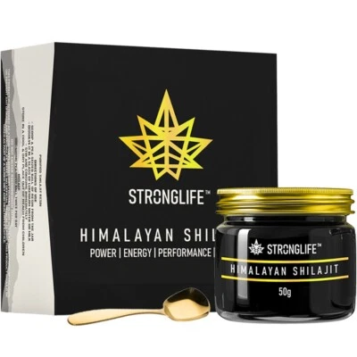 Stronglife Shilajit Resin Himalayan 50 Grams | Fulvic Acid 85+ Minerals Lab Test