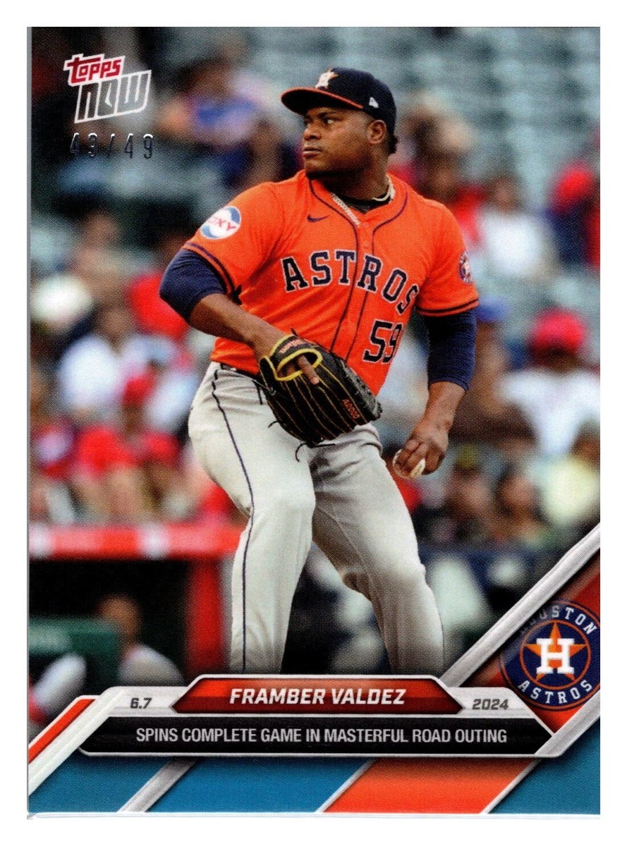 ETERNAL 2024 ヘプバーン モンロー MJ 直筆カード 44/50 Framber Valdez Houston Astros 2024 Topps Now #273 Blue Parallel 49