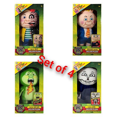 Garbage Pail Kids Deluxe 12  Plush-Limited Collector s Edition Full Set 4 Sealed