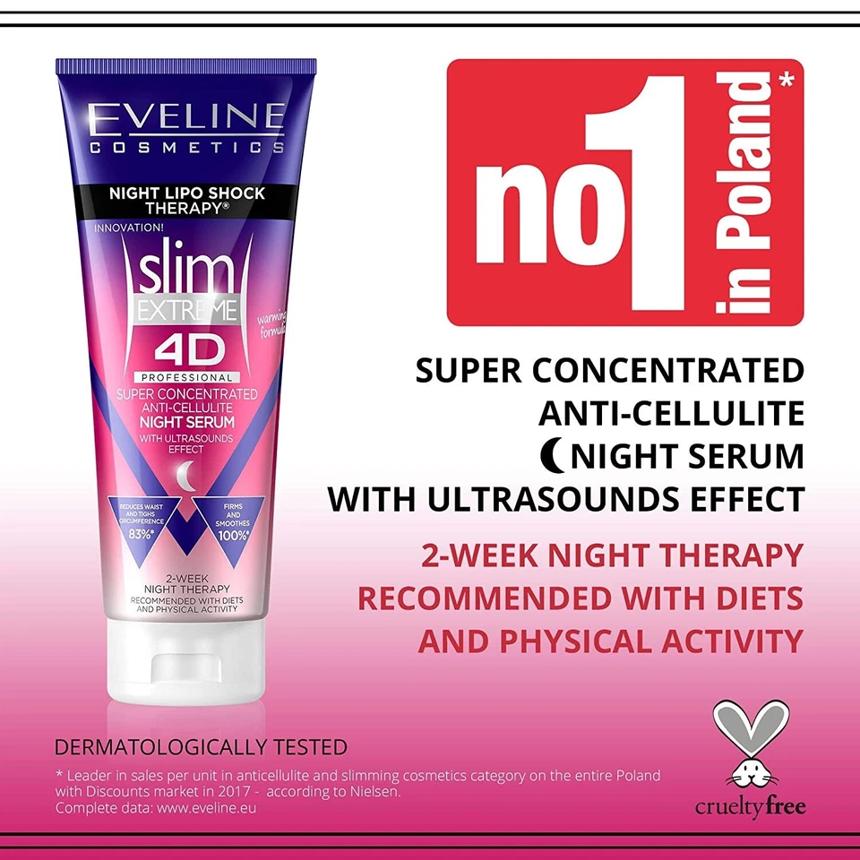 Crema para celulitis Slim Extreme 4D súper concentrada con terapia de choque lipo nocturno Foto 2 de 4