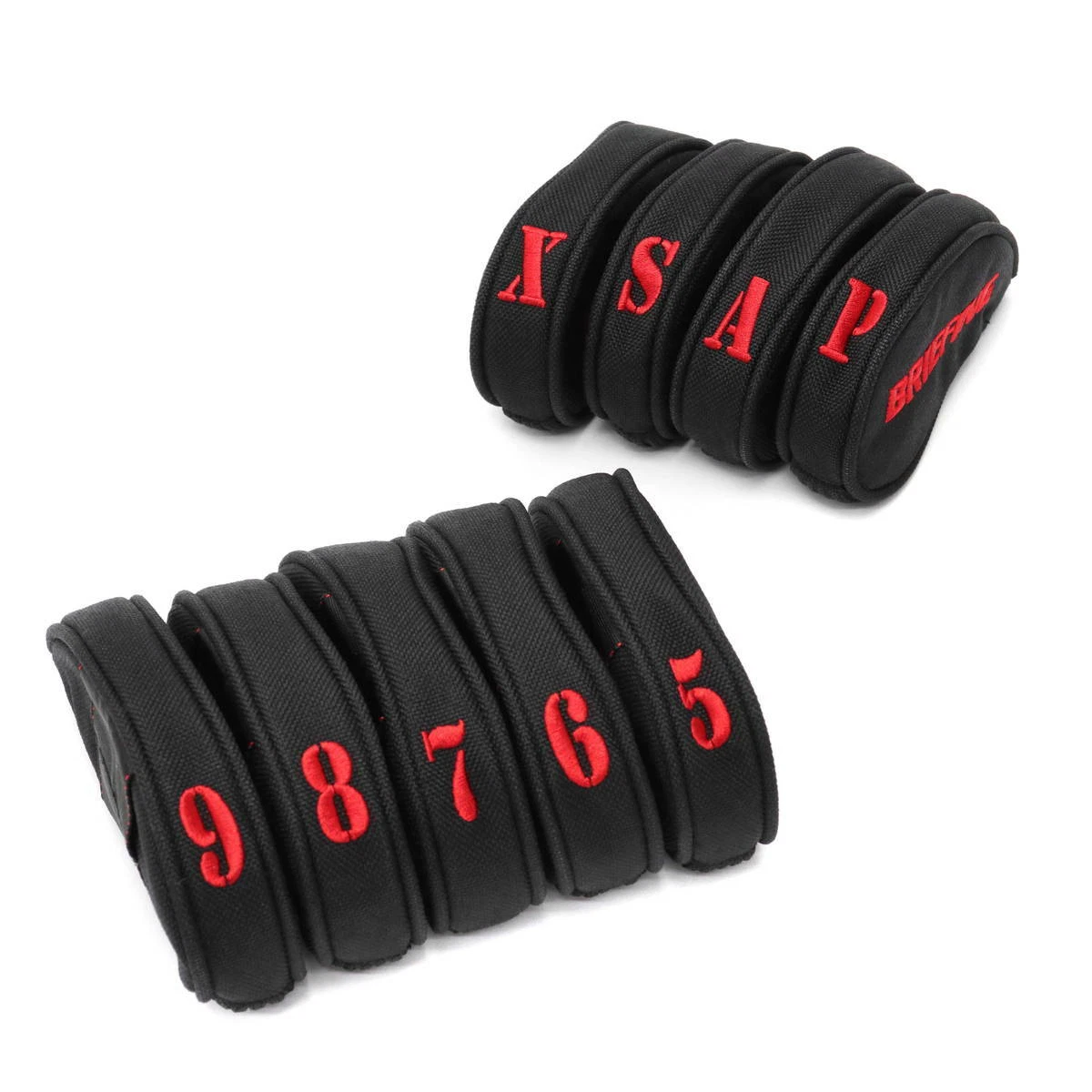 BRIEFING Golf SEPARATE IRON COVER 9 Pieces Set Black BRG193G60 NEW
