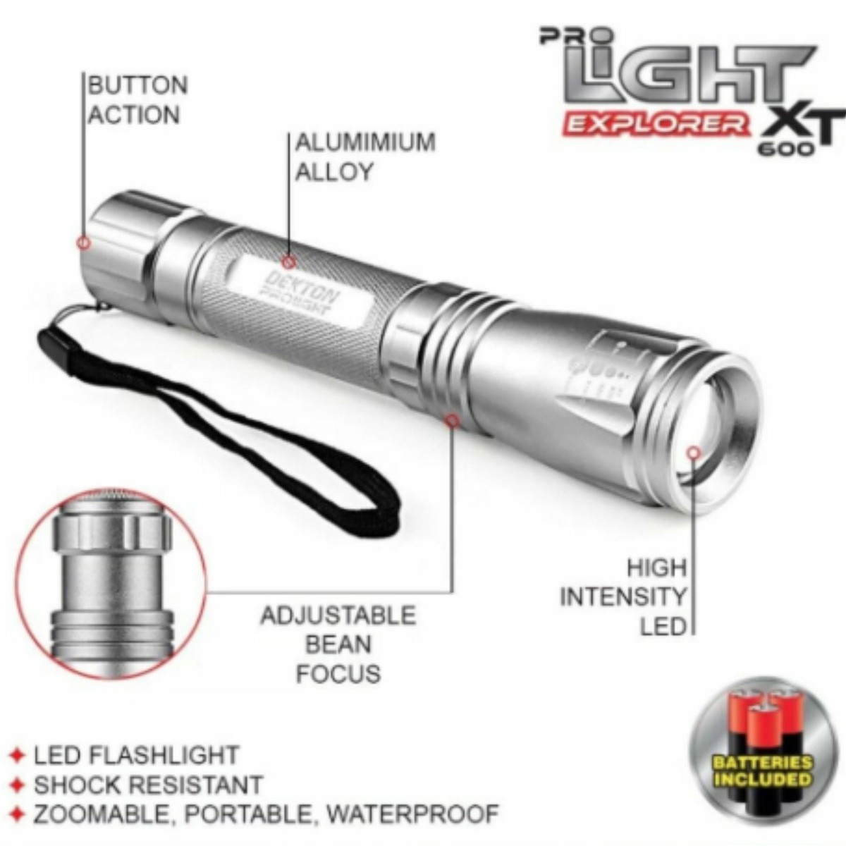 Explorer XT 600 COB LED Torch 400 Lumens 350M Flashlight With