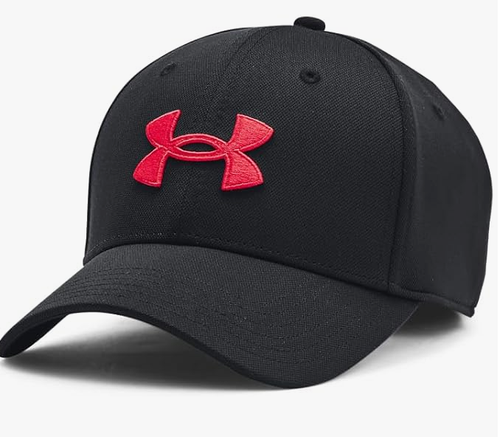 UNDER ARMOUR Men's Blitzing Cap Hat Stretch Fit - Size S/M - Black/Red - NWT