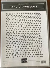 NEW Stampin' Up Hand-Drawn Dots Cling Stamp Set - SHIPS IMMEDIATELY